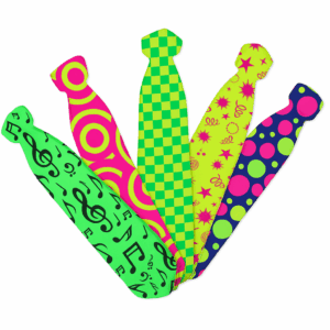 Corbata Decorada Neón (12 pzs)