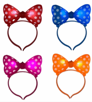 Diadema moño led (12 pzs)