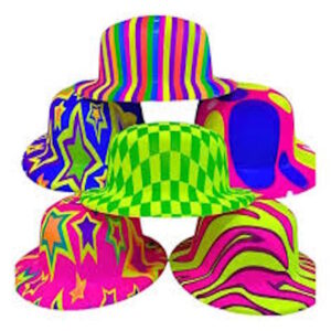 Sombrero Decorado Neón (12 pzs)