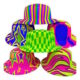 Sombrero Decorado Neón (12 pzs)