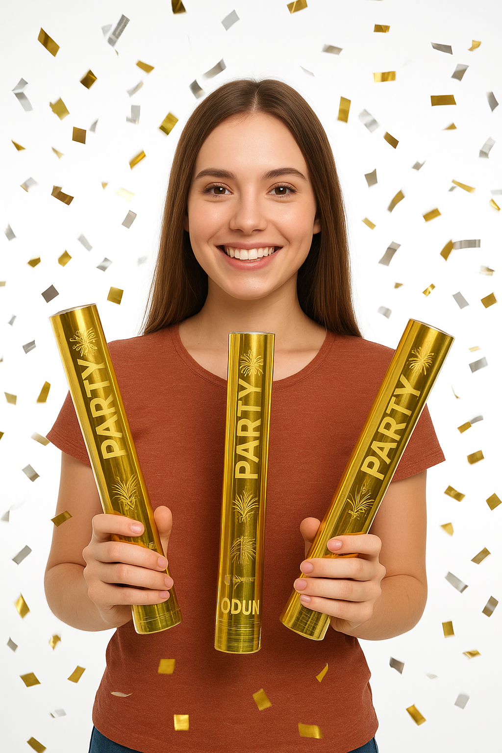 Lanzador confeti Metalico 30 cm (6 pzs)