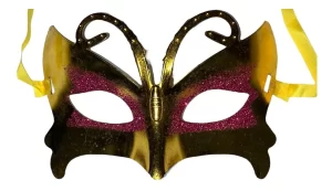 Antifaz plastico carnaval o mariposa (12 pzs.)