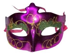 Antifaz plastico carnaval o mariposa (12 pzs.)