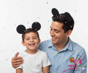 Diadema micky tela (12 pzs)