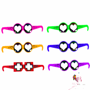 Lente cartón neón (12 pzs)